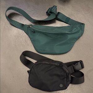 Lole Teal and Black Belt Bags
